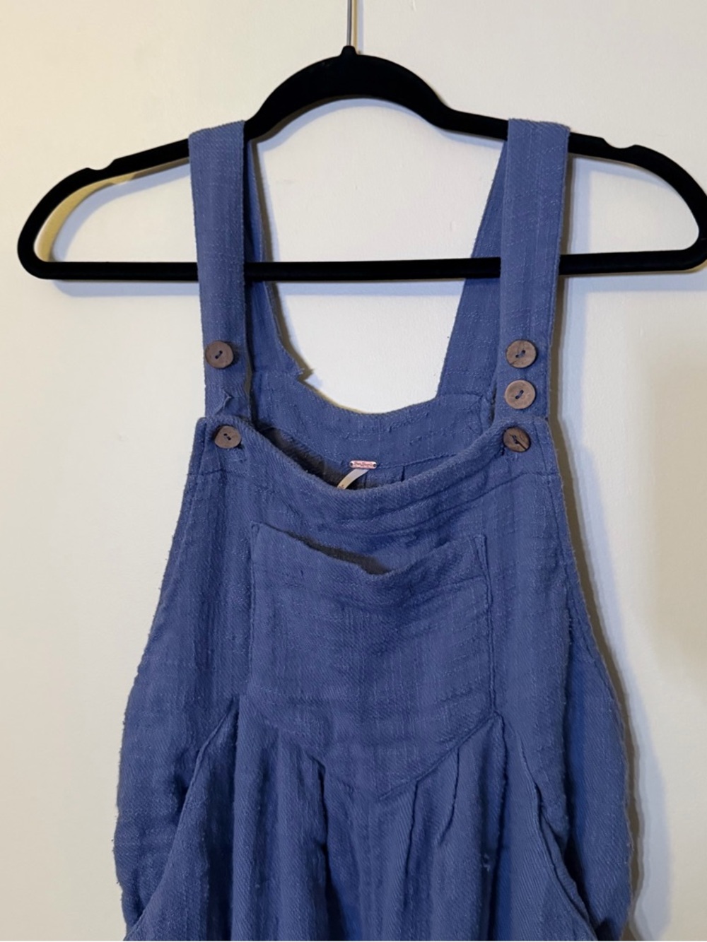 Free People M Sun-Drenched Overalls 100% Cotton Flourished Lavender